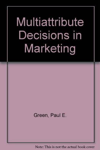 Book cover for Multiattribute Decisions in Marketing