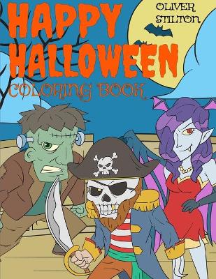 Book cover for Happy Halloween Coloring Book