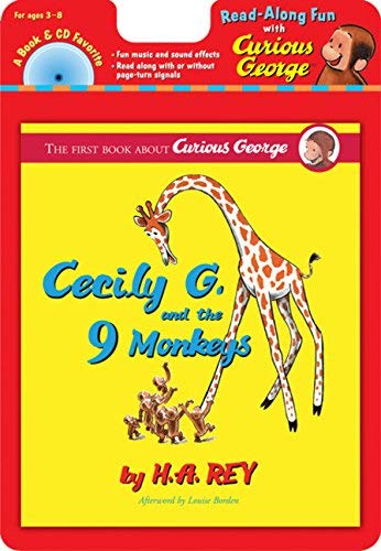 Book cover for Curious George: Cecily G. and the Nine Monkeys: Book and Cd Set