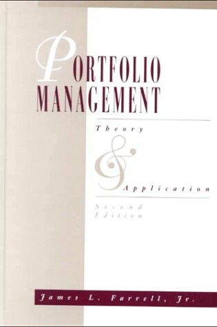 Cover of Portfolio Management: Theory and Applications
