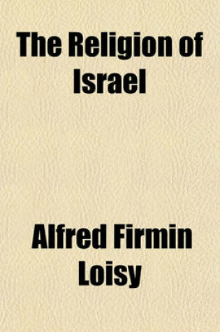 Cover of The Religion of Israel