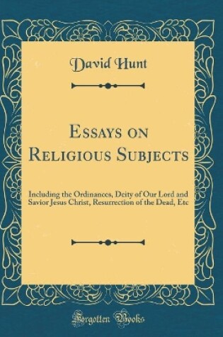 Cover of Essays on Religious Subjects