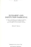 Book cover for Eucharist & Institution Narrative