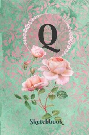 Cover of Basics Sketchbook for Drawing - Personalized Monogrammed Letter Q