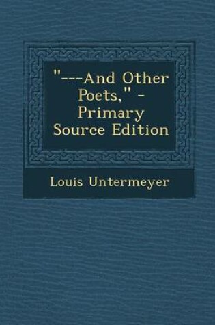 Cover of And Other Poets,