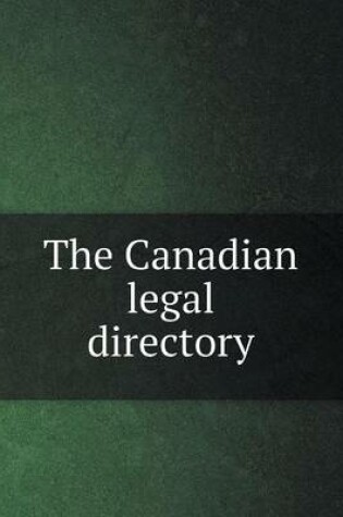 Cover of The Canadian legal directory