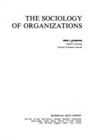 Cover of Sociology of Organizations