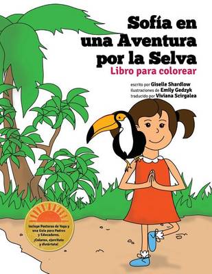 Book cover for Sofia en una aventura por la selva. Libro para colorear.