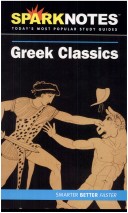 Book cover for Greek Classics (SparkNotes Literature Guide)