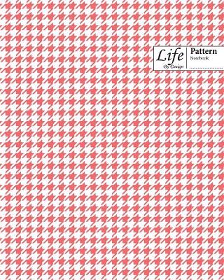 Book cover for Checkered II Pattern Composition Notebook Wide Large 100 Sheet Pink Cover