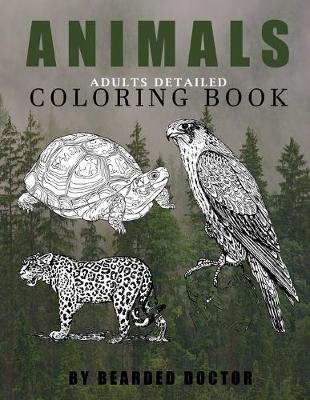 Book cover for Animals Adults Detailed Coloring Book