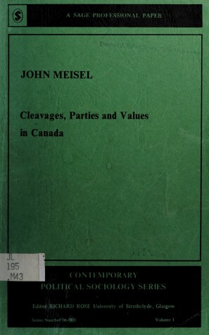 Book cover for Cleavages, Parties and Values in Canada