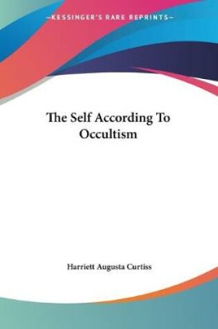 Cover of The Self According To Occultism