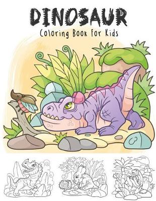 Book cover for Dinosaur Coloring Book for Kids