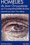 Book cover for Homelies Sur L'Incomprehensibilite de Dieu