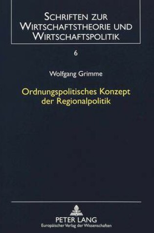 Cover of Ordnungspolitisches Konzept Der Regionalpolitik