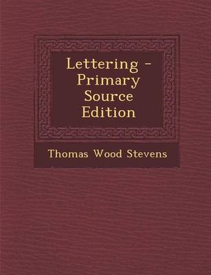 Book cover for Lettering - Primary Source Edition