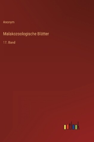 Cover of Malakozoologische Blätter