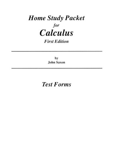 Book cover for Home Study Packet for Calculus