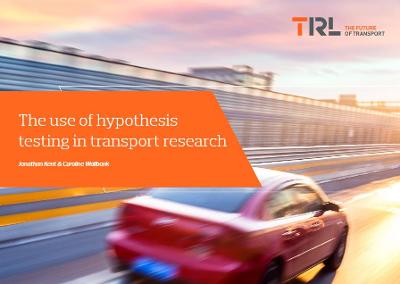 Book cover for The use of hypothesis testing in transport research