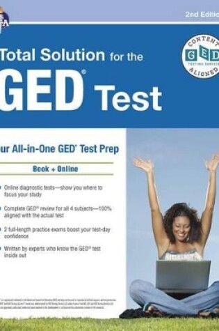 Cover of GED Total Solution, for the 2024-2025 GED Test, 2nd Edition