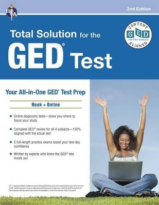 Book cover for GED Total Solution, for the 2024-2025 GED Test, 2nd Edition