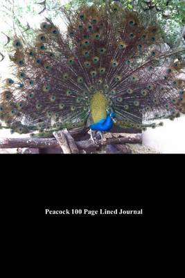 Book cover for Peacock 100 Page Lined Journal