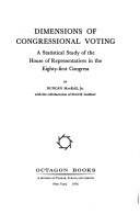 Cover of Dimensions of Congressional Voting