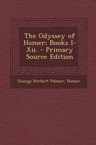 Cover of Odyssey of Homer; Books I-XII.