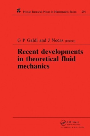 Cover of Recent Developments in Theoretical Fluid Mechanics