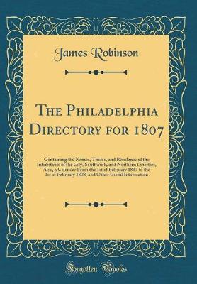 Book cover for The Philadelphia Directory for 1807