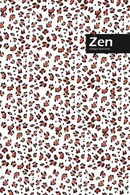 Book cover for Zen Lifestyle, Animal Print, Write-in Notebook, Dotted Lines, Wide Ruled, Medium Size 6 x 9 Inch (Coffee)