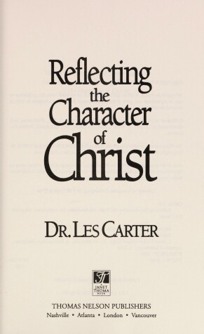 Book cover for Reflecting the Character of Christ