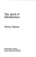 Book cover for The Spirit of Solzhenitsyn