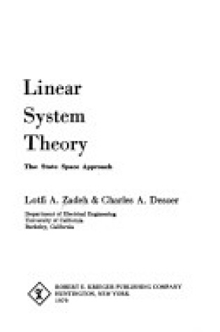 Cover of Linear System Theory