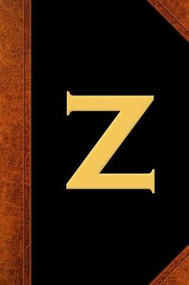 Book cover for Monogram Z Personalized Journal Custom Monogram Gift Idea Letter Z Vintage Style