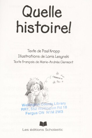 Cover of Quelle Histoire!