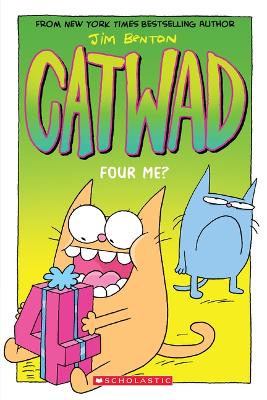 Book cover for Four Me? a Graphic Novel (Catwad #4)