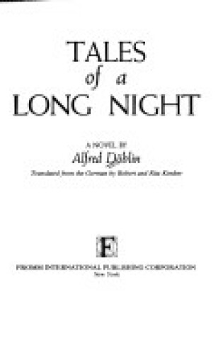 Cover of Tales of a Long Night