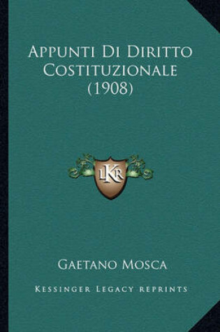 Cover of Appunti Di Diritto Costituzionale (1908)