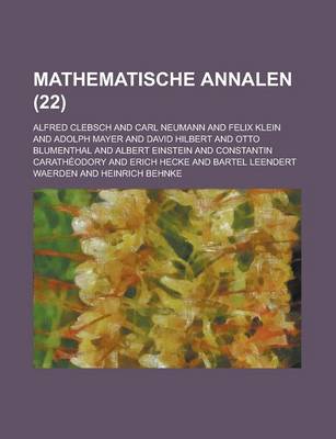 Book cover for Mathematische Annalen (22)