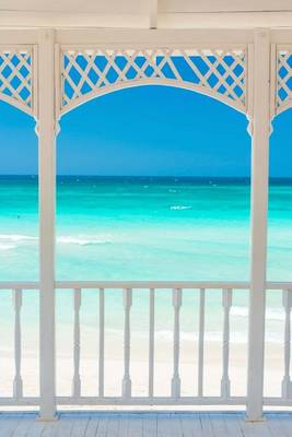 Book cover for A Terrace View of a Tropical Beach in Cuba Journal