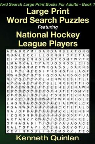 Cover of Large Print Word Search Puzzles Featuring National Hockey League Players