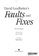 Book cover for David Leadbetter's Faults and Fixes