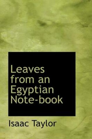 Cover of Leaves from an Egyptian Note-Book