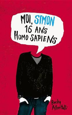 Book cover for Moi, Simon, 16 ANS, Homo Sapiens