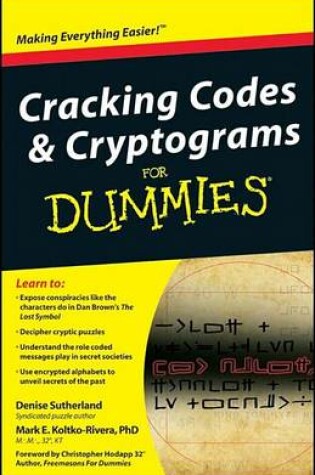 Cover of Cracking Codes and Cryptograms For Dummies