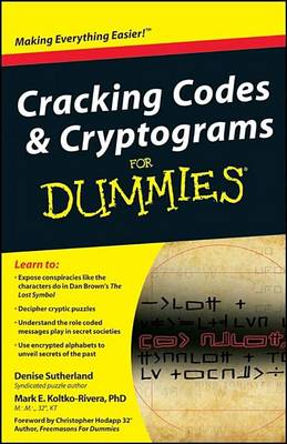 Book cover for Cracking Codes and Cryptograms For Dummies