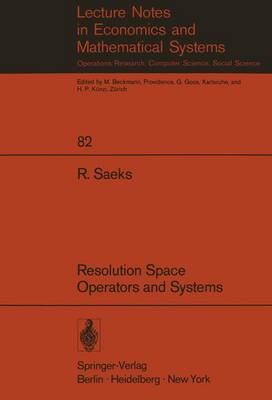 Book cover for Resolution Space, Operators and Systems