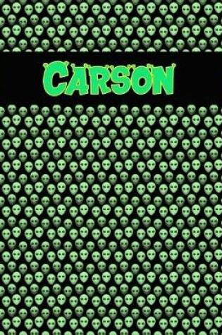 Cover of 120 Page Handwriting Practice Book with Green Alien Cover Carson